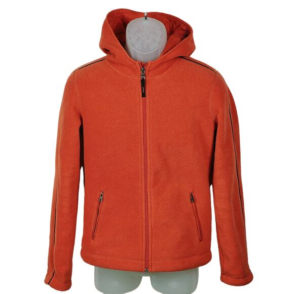 Men’s Bright Orange Fleece Jacket | Outdoor Casual Core | Size M - Picture 4 of 10